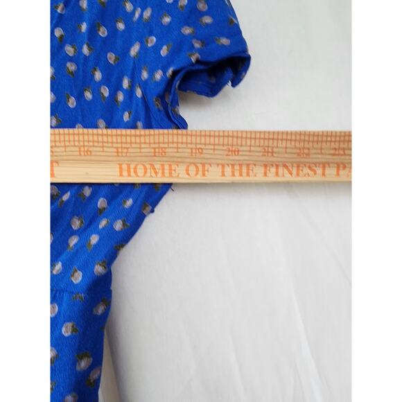 Free People Mia Jumpsuit In Blue Women's Size 10 Wide Leg As Seen On Tv Blogger - Picture 7 of 12